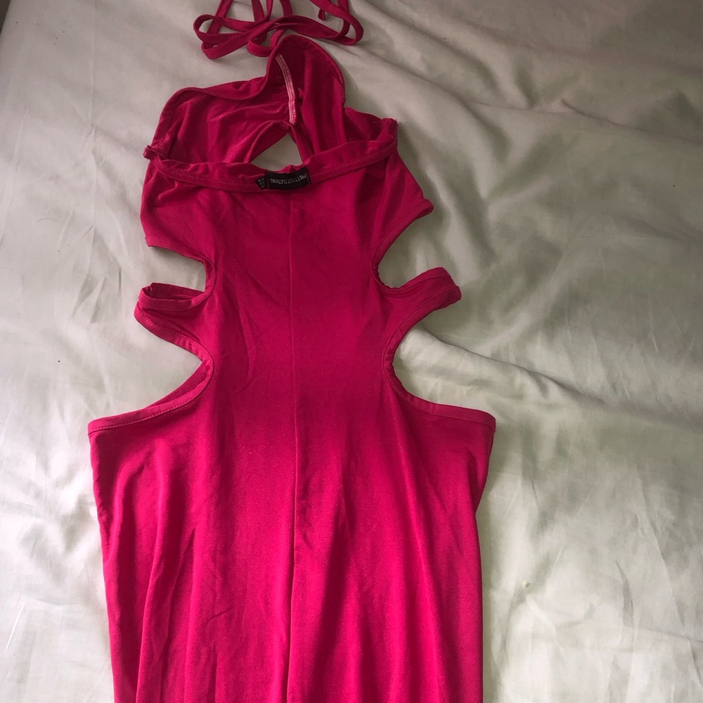 pink halter dress - Picture 2 of 2